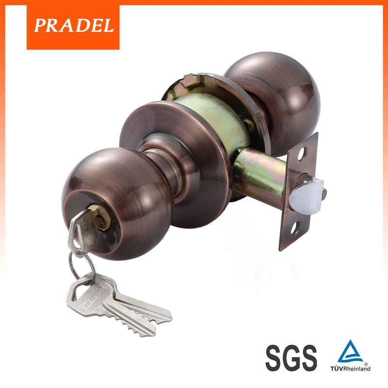 Keyed Entry Door Tubular Knob Cylindrical Door Lock for Safe