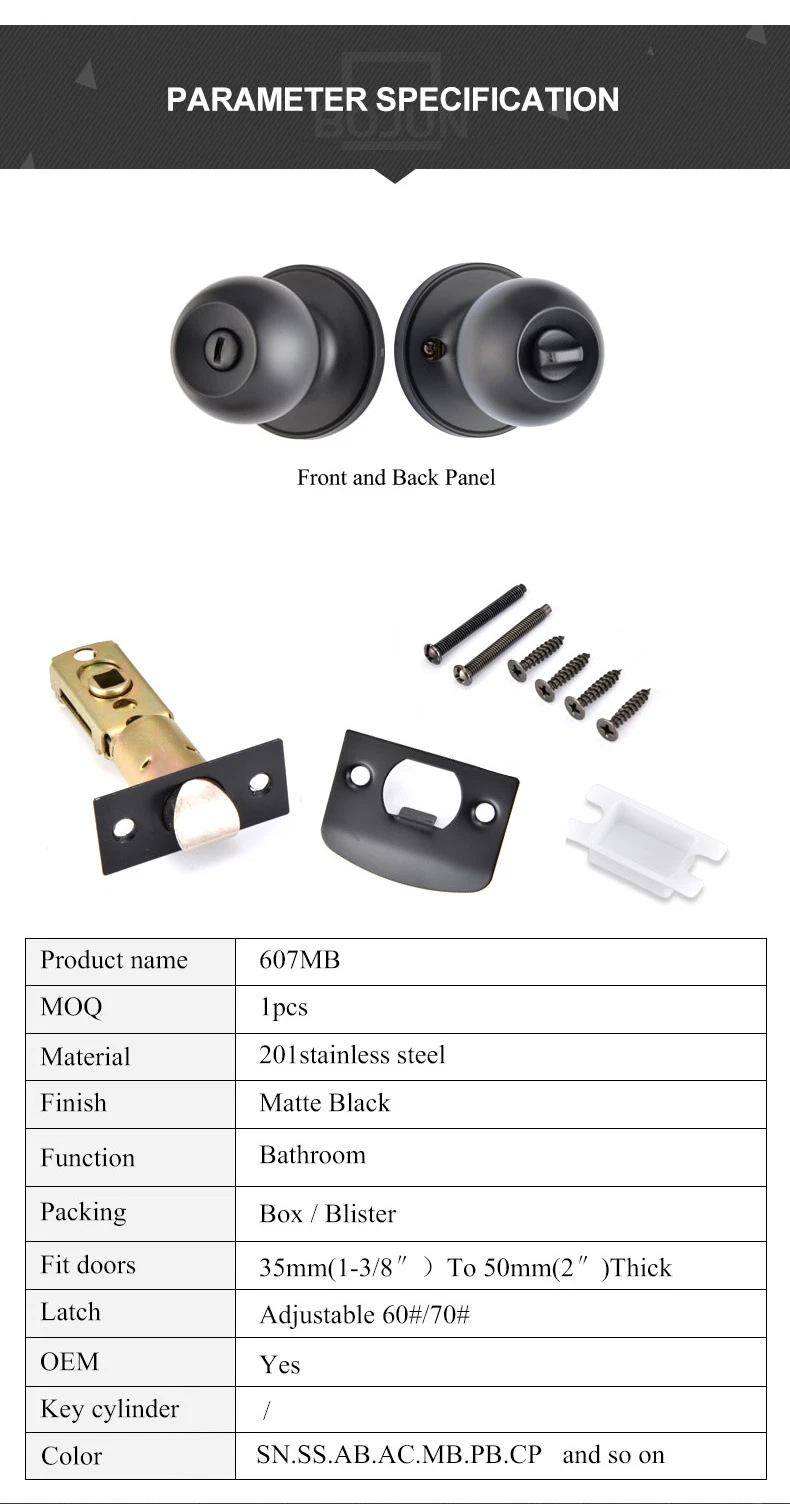 Double Sided 4 Set Combo Tubular Cylindrical Door Knob Lock