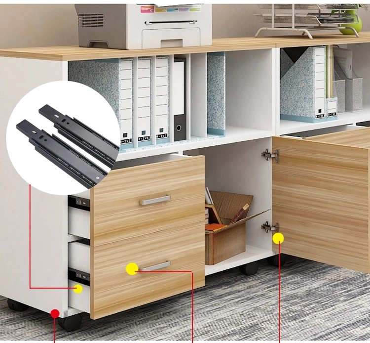 Cabinets Panel Side Cabinet Mobile File Cabinet Movable Storage Cabinet with Lock Three Drawers