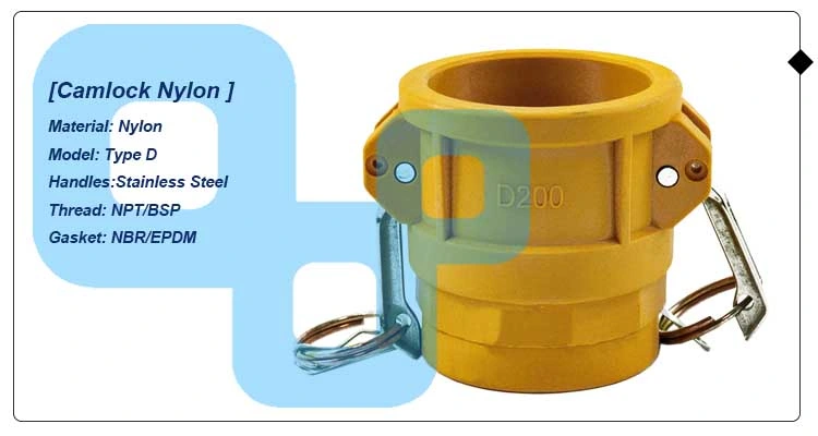 Plastic Camlock Type D Fittings for Layflat Pipe