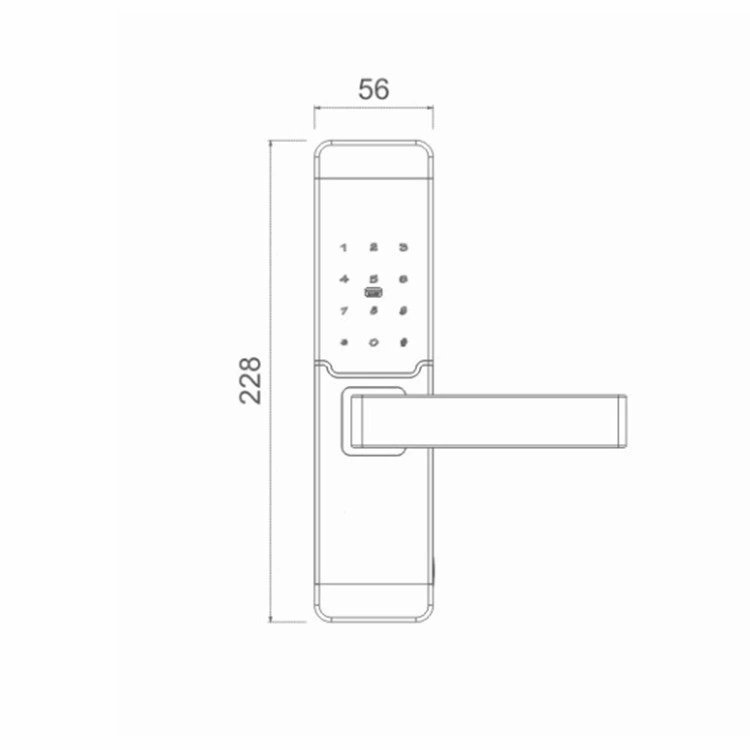 Safe Digital Card Magnetic Code Combination Handle Smart Door Lock