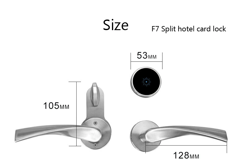 Split RFID Card Electronic Door Lock with Energy Saving Switch and Software for Hotel/Apartment