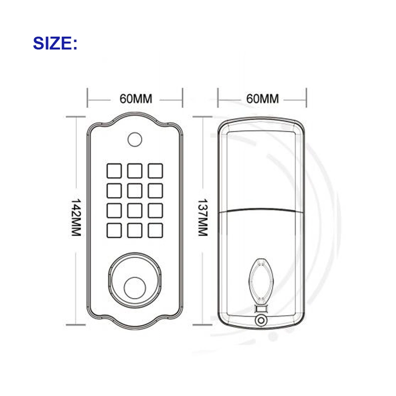 Adjustable 60/70mm Deadbolt Mortise Zinc-Alloy Password Lock