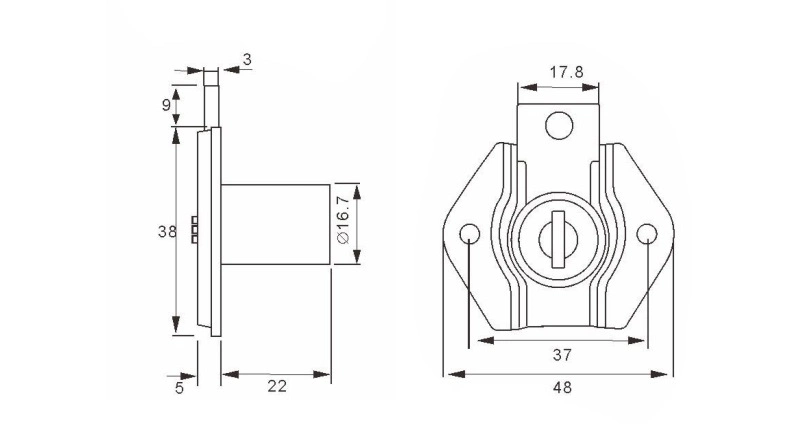 Wholesale Zinc Alloy Lock Furniture Lock Office Drawer Lock 137-22