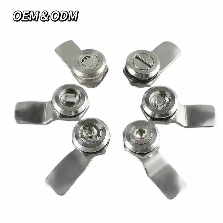 Stainless Steel / Zinc Alloy Triangular Cam Lock Cylinder Furniture Hardware for Door Cabinet Lock