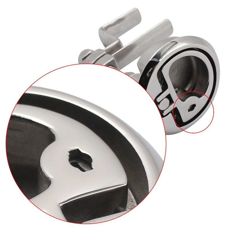 Marine Hardware 316 Stainless Steel Flush Pull Hatch Lift Adjustable Locking Arm Height Boat Cam Latch with Back Plate