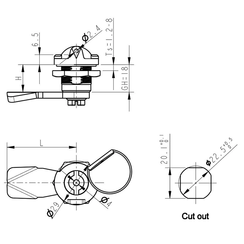 Cam Lock Used in Railway, Electrical, Industrial Cam Lock