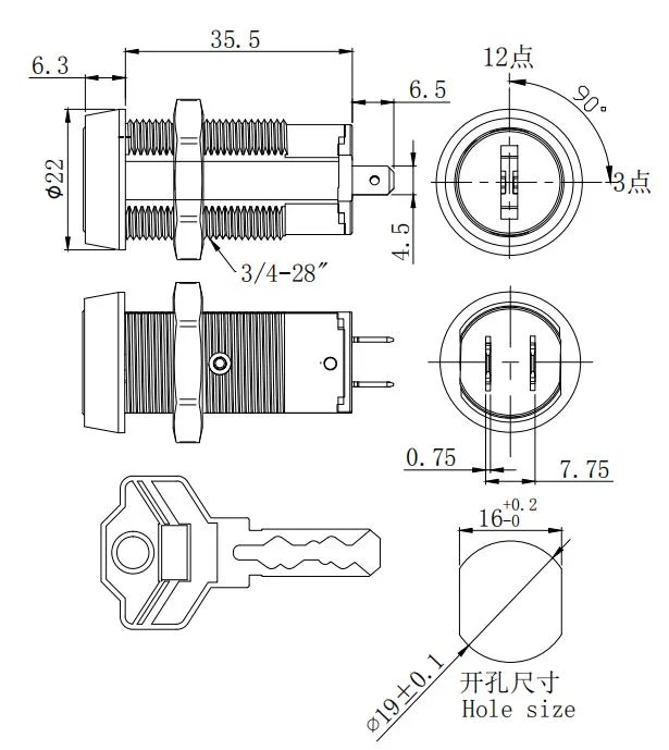 Safe Manufacturer Locker Cabinet Cylinder Electronic Switch Lock