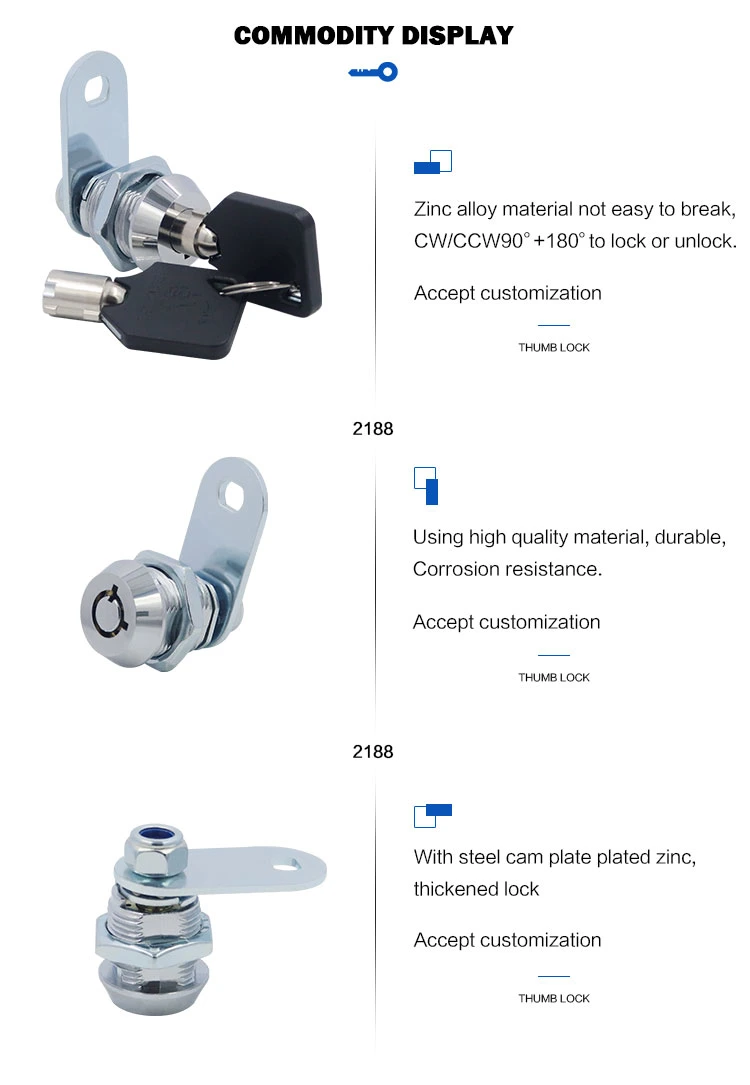 Game Machine Lock Vending Machine Lock Tubular Cam Lock