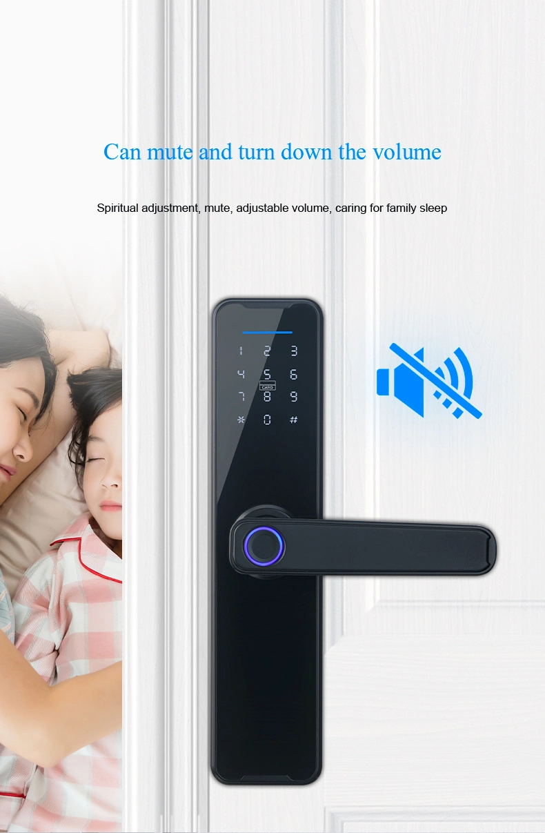 Smart Home Hotel Door Digital Lock Residence Tuya Smart Life APP Ttlock Fingerprint Passcode Card WiFi Smart Door Locks