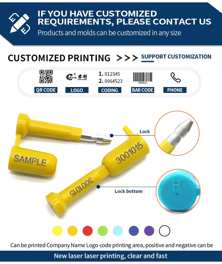 Jcbs003 Anti-Rotary Container Steel Barcode Bolt Seal Lock