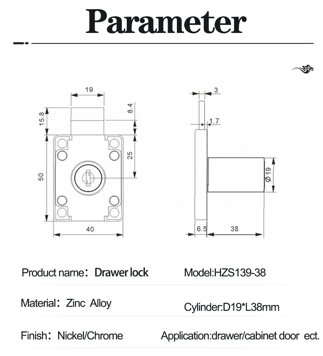 Cam Lock Mailbox Lock Cylinder Post Lock