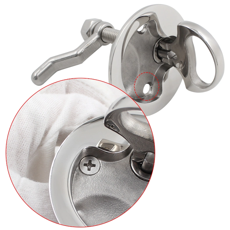 Boat Hatch Cam Latch Stainless Steel 316 Locking Style Marine Slam Flush Mount Round Pull Latch