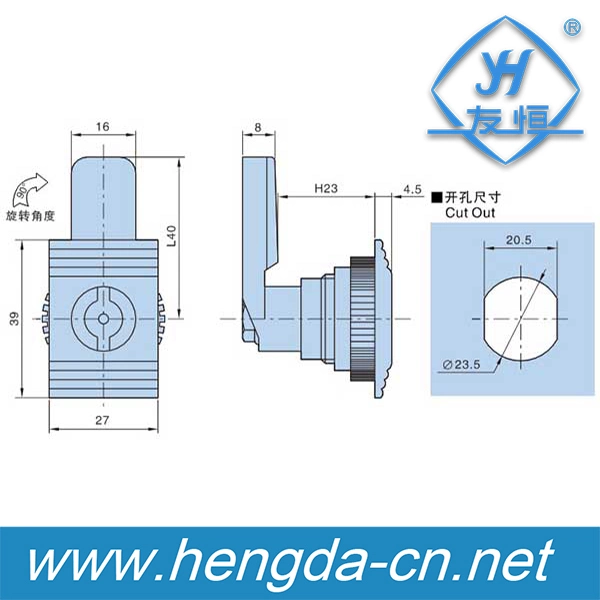 Square Cam Lock for Distribution Box (YH9747)