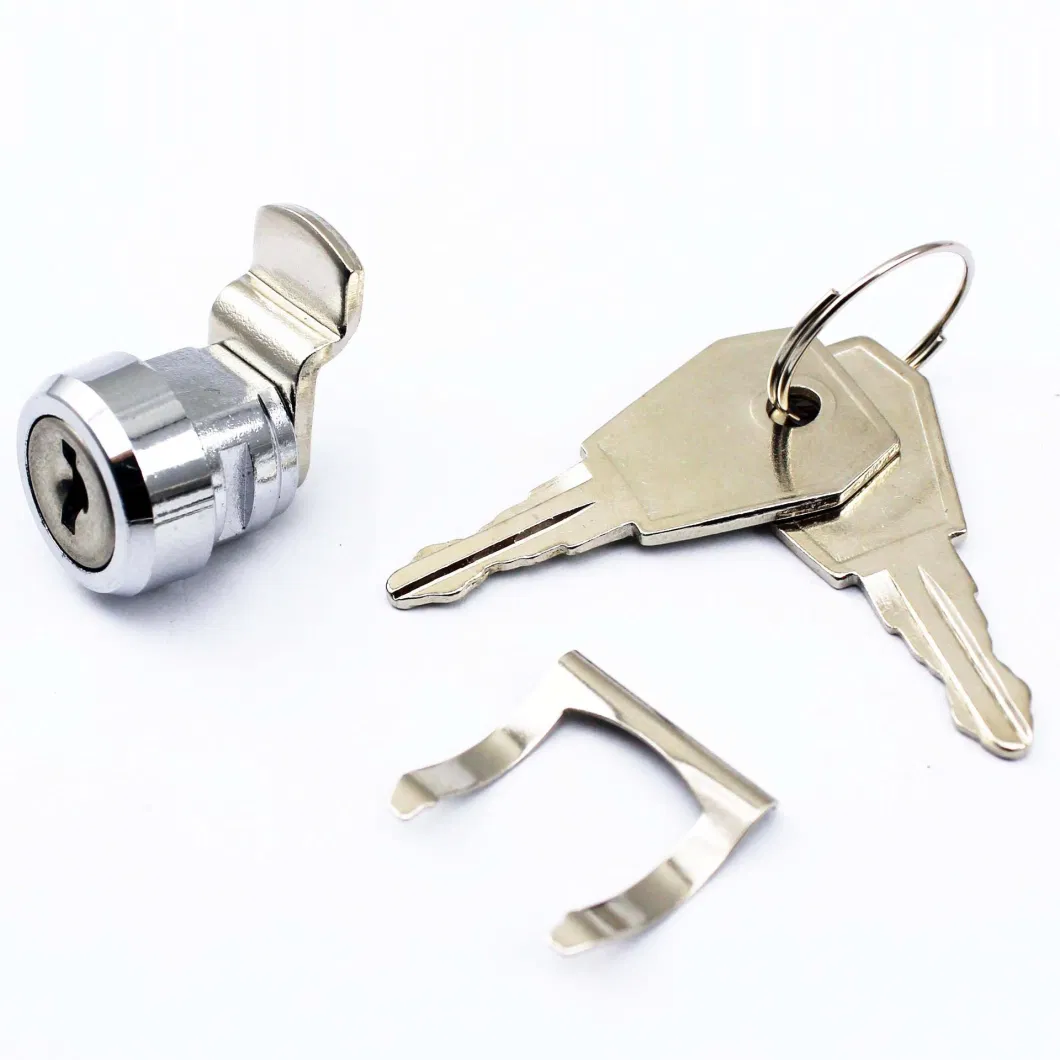 Zinc Alloy Chrome Plated Tubular Cam Lock Key Covers Triangular Cam Lock