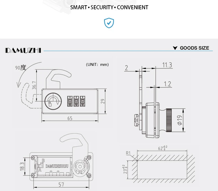 Office File Cabinet Drawer Combination Lock