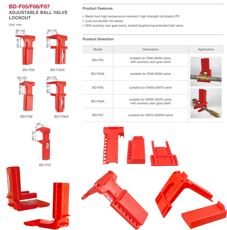 Adjustable Durable Ball Valve Lock Bd-F07