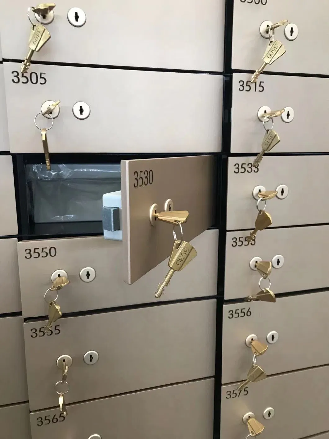 Copper Key Lock for Safe Deposit Box and Bullion Locker