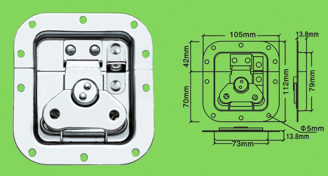 Stainless Steel Ass Handle Lock Box Flight Case