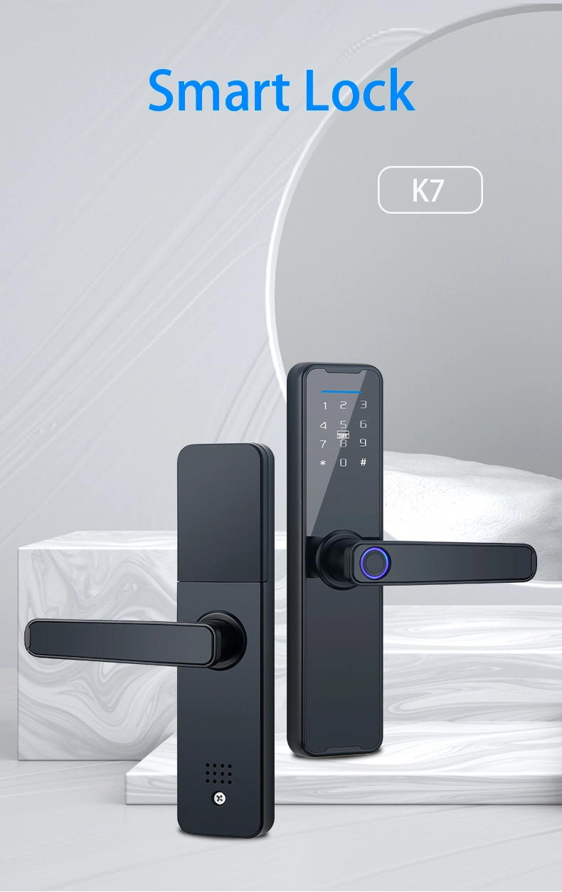 Smart Home Hotel Door Digital Lock Residence Tuya Smart Life APP Ttlock Fingerprint Passcode Card WiFi Smart Door Locks