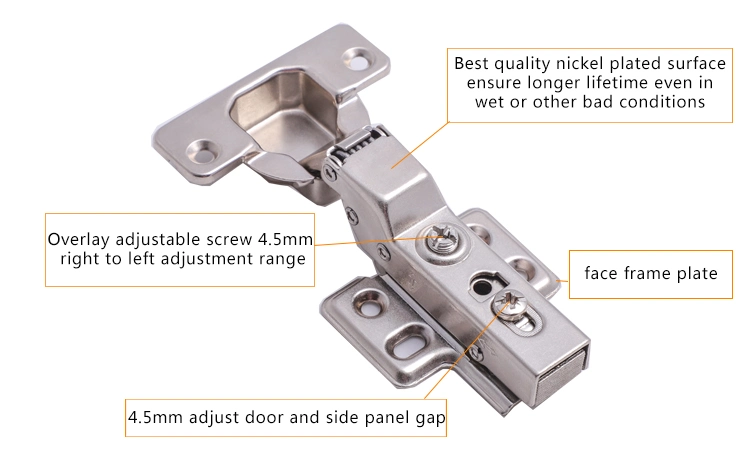 Furniture Accessories 35mm Two Way Clip on Adjustable Cabinet Soft Close Hinges