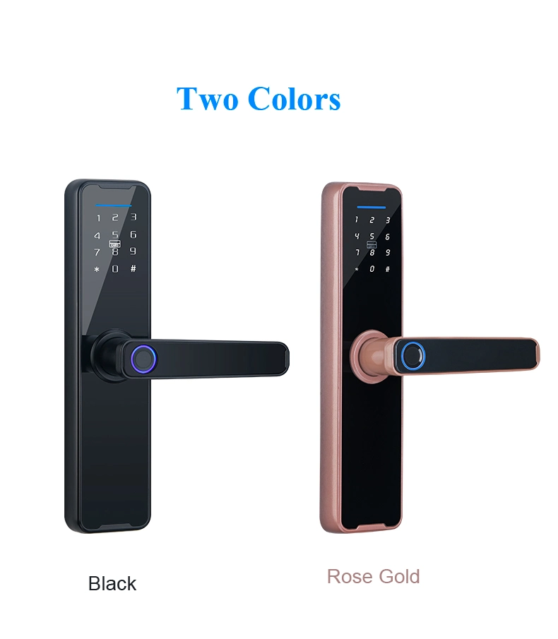 Smart Home Hotel Door Digital Lock Residence Tuya Smart Life APP Ttlock Fingerprint Passcode Card WiFi Smart Door Locks