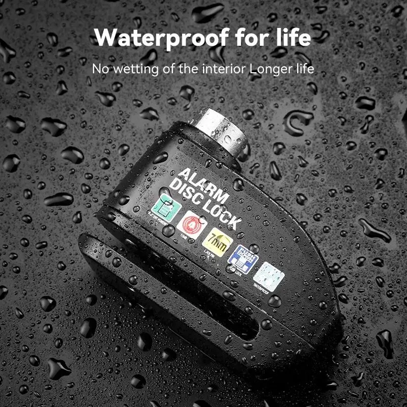 110dB Waterproof Bicycle Smart Disk Lock Alarm Motorcycle Bike Bicycle Reminder Rope Lock Bag Safety Anti-Theft Lock