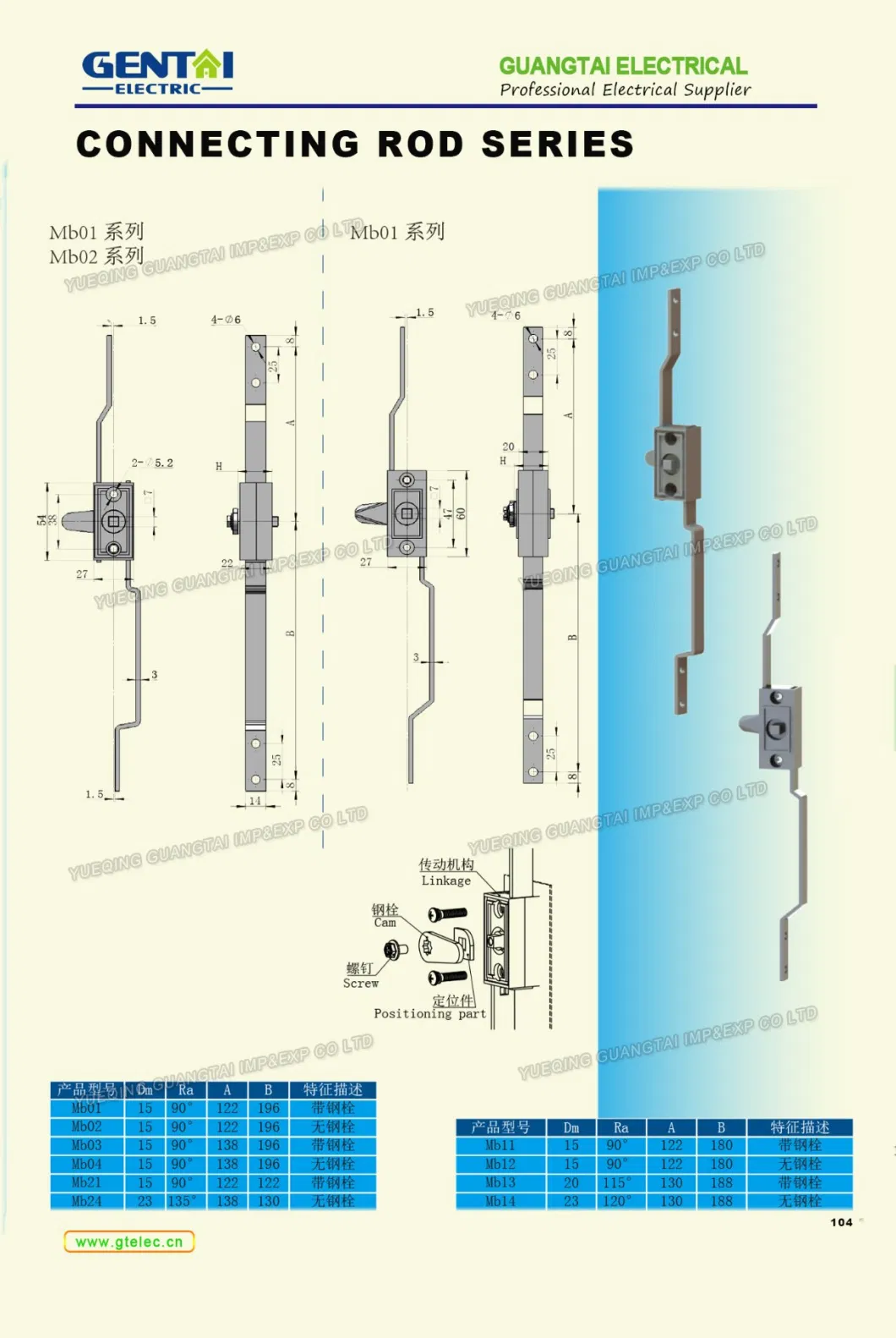 Factory Directly Supply Door Connecting Chrome Plated Rod Control Lock