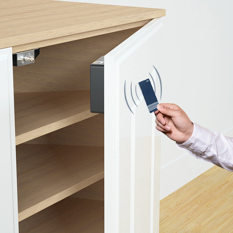 RFID Digital Card Lock with Software Opend by Cellphone Smart Invisible Lock Mounted on Small Wardrobes Door