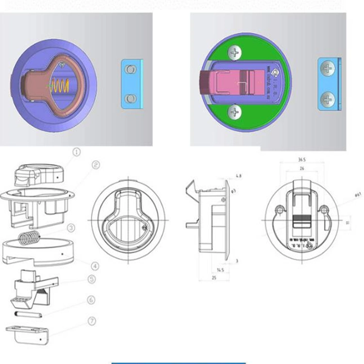 Electric Cabinet Panel Latch Lock, Cam Lock, Cabinet Door Lockpress The Griphook Lock, Al-1070