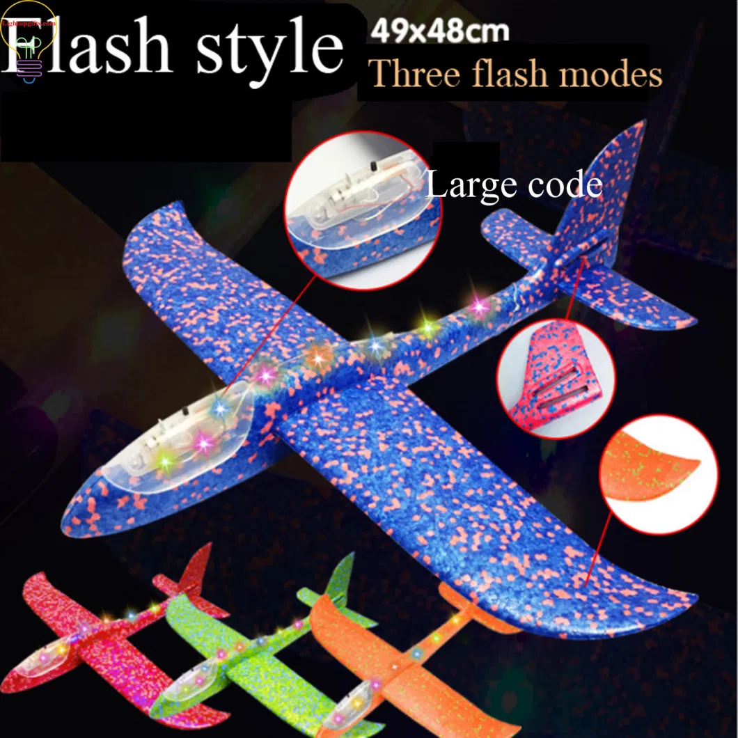 LED Luminous Airplane Aeromodel Outdoor Sports Kids Toys Throwing