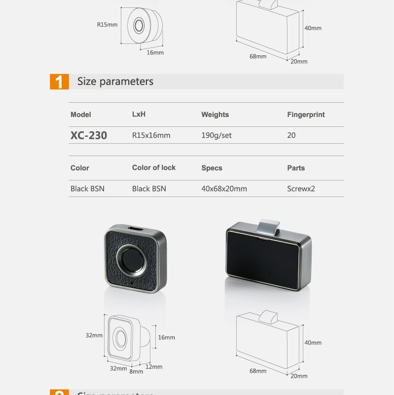 Fingerprint Lock Cabinet Locks Biometric Keyless Wooden Box Furniture Drawer Fingerprint Locks