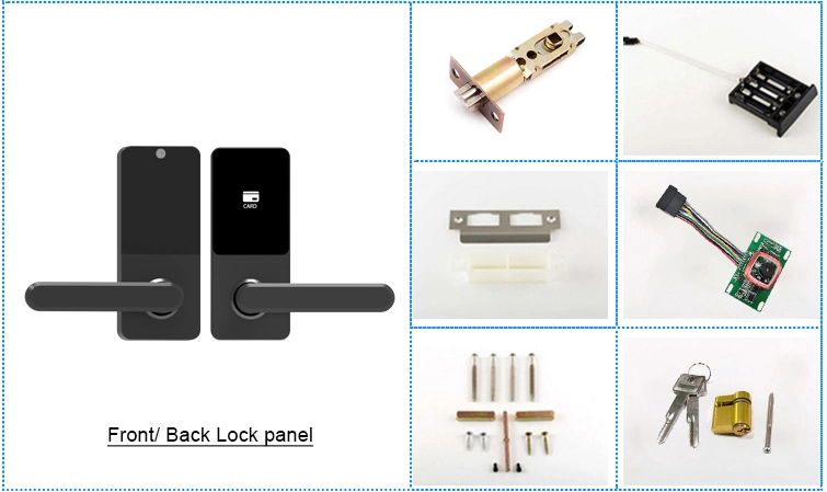 Wooden Door Electronic Hotel Door Cylinder Lock with Card Reader