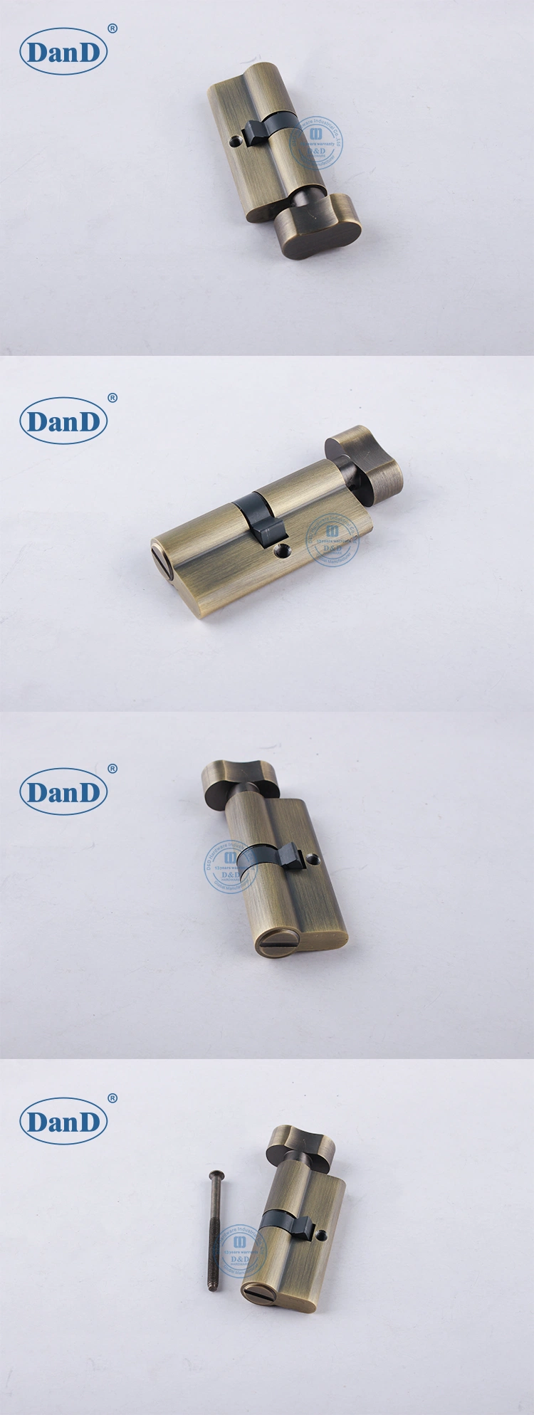 Popular Antique Brass Cylinder Lock for Bathroom Privacy Door