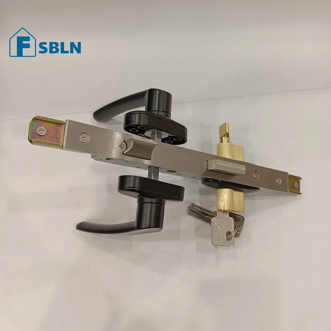 Square Sliding Door Handle Lock Mortise Lock with Aluminum Alloy