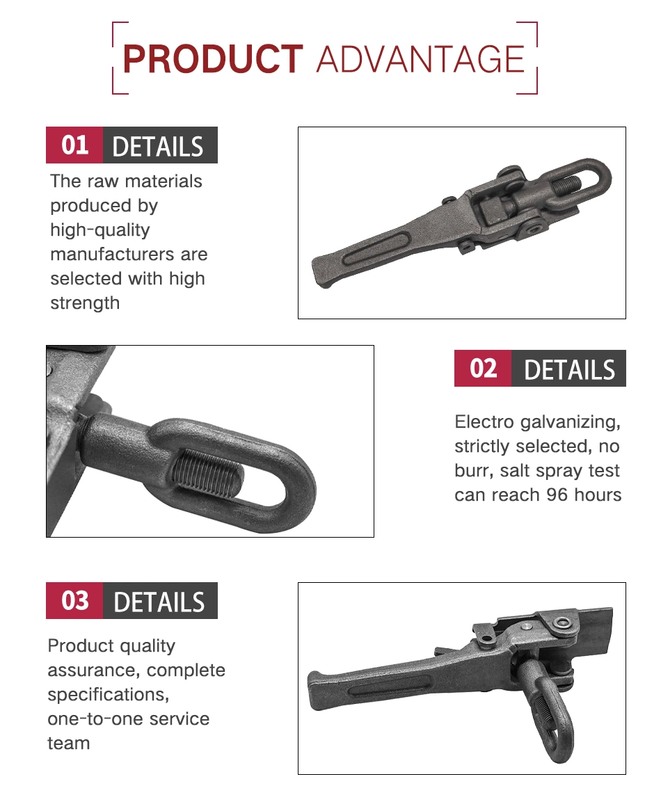 Heavy Duty Quick Release Spring Gate Drop Forged Truck Trailer Tailgate Body Parts Toggle Latch Side Board Door Gear Flush Handles Lock