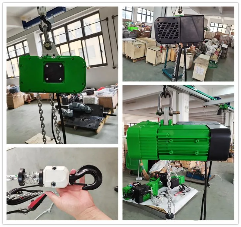 Safety Handle Electric Crane 5t Chain Hoist Block with Wireless Remote Control CE Certificated