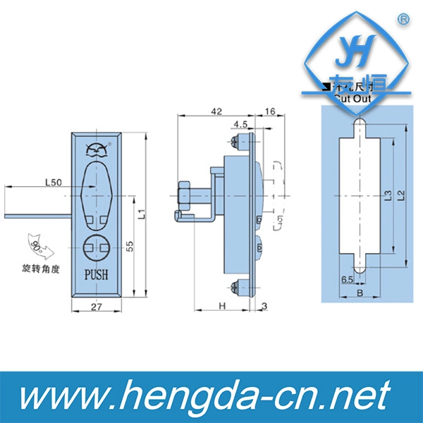 Yh9587 Factory Direct Sales Industrial Electrical Panel Lock Cabinet Latch