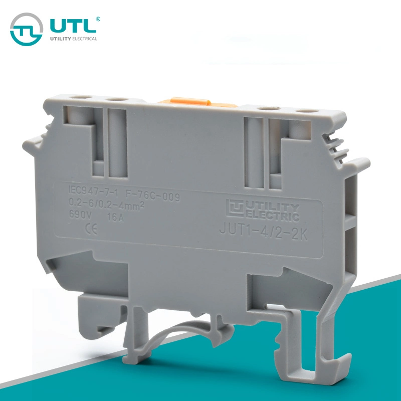 Switch Terminal Block 4mm2 Phoenix UK4 Feed-Through Terminal Block Jut1-4/2-2K