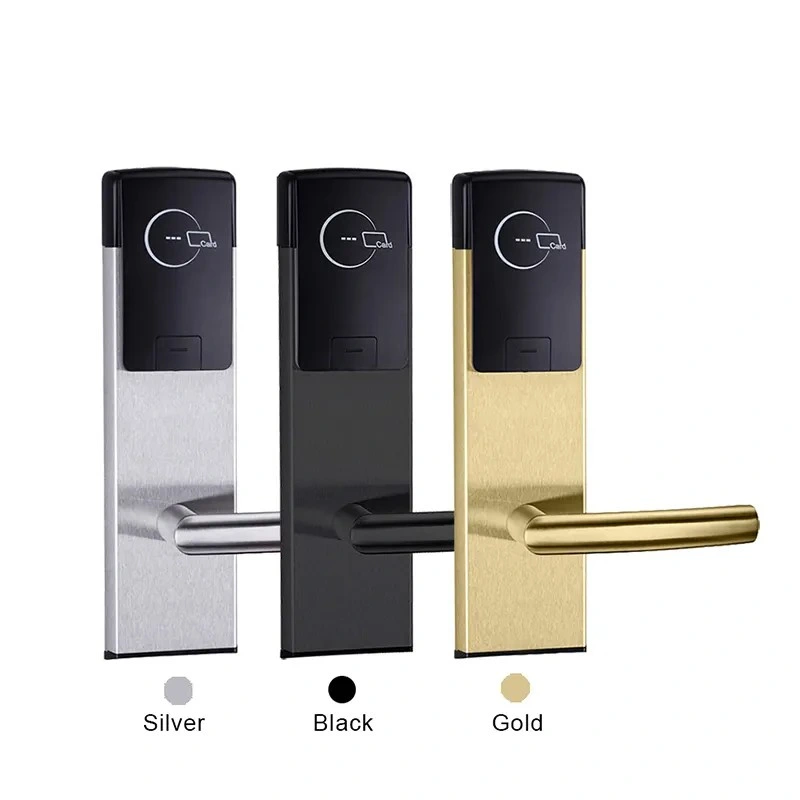 Us Standard Mortise Intelligent Key Card Hotel Door Handle Lock Wireless Hotel Lock