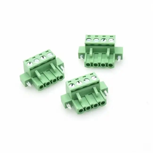 24 to 12 Cable Screw Type Panel Mounted Pluggable Male and Female Terminal Block