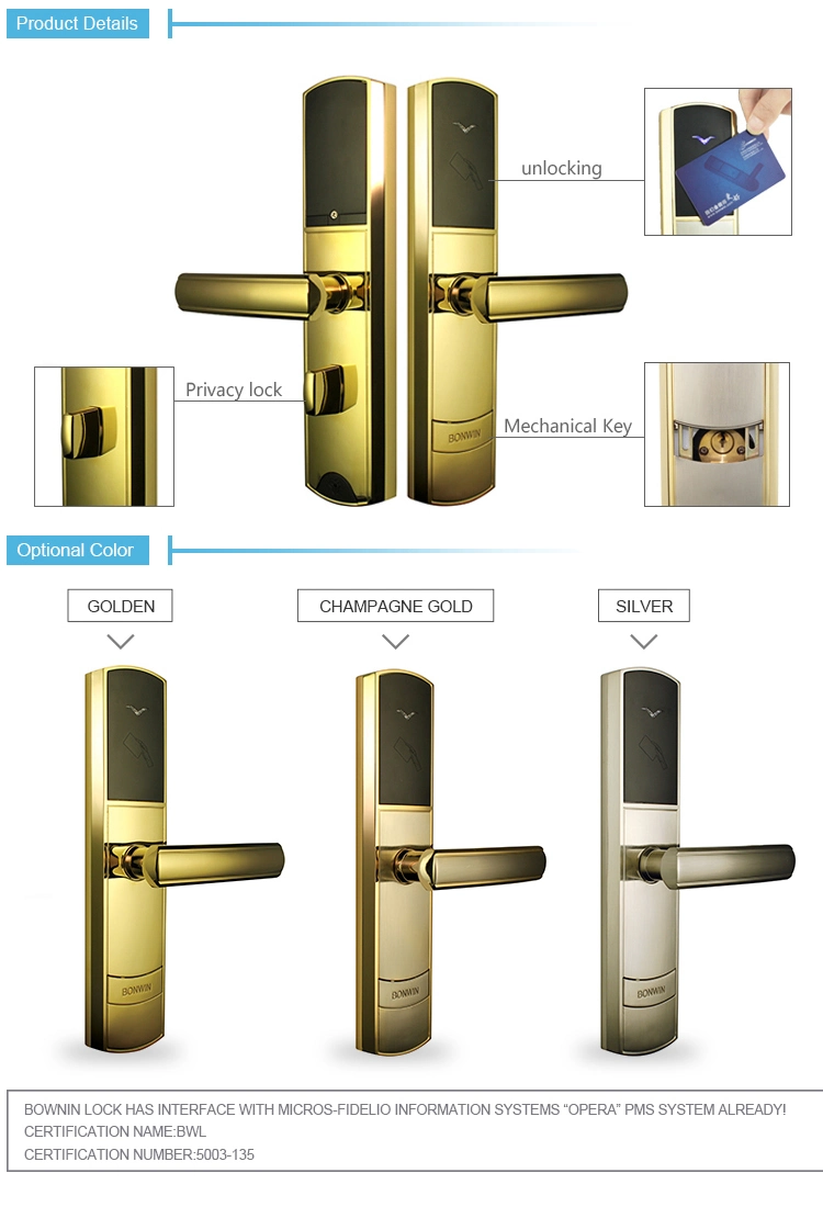 Innovative Electronic Hotel Automation Cylinder Door Lock