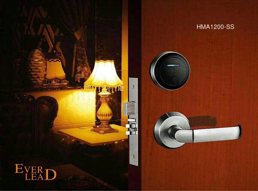 Smart Digital MIFARE Card Hidden Cylinder Hotel Door Lock Auto Open Advanced Split RF Card Door Lock Electronic Door Lock with Free Managment Software