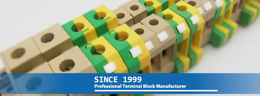 DIN Rail Feed Through Screw Cage Clamp Terminal Block