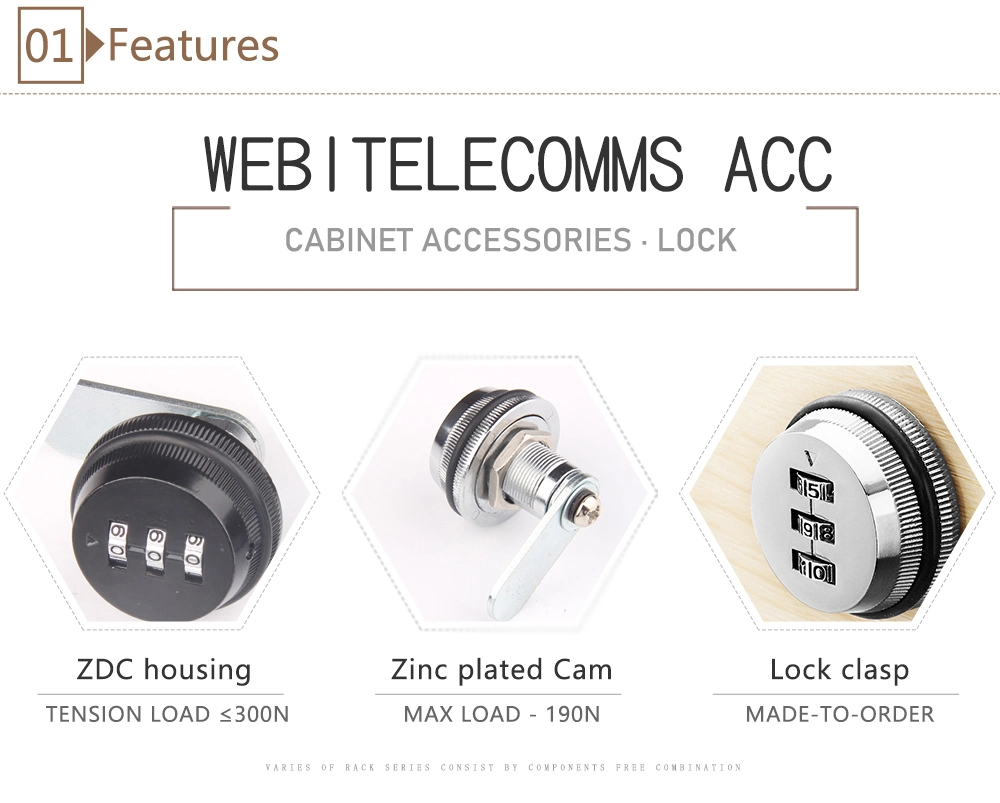 Coded Combination Lock for 19&quot; Network Wall Mounted Cabinet