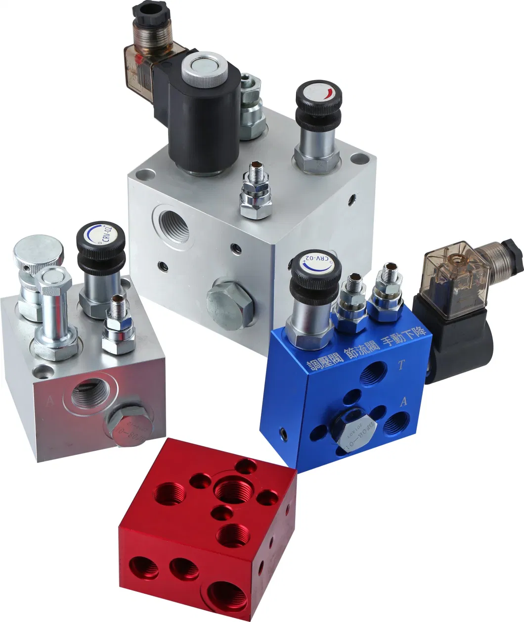 Red Lift Blocks with Adjustable Flow Control Valve for Cargo Elevator /Cargo Lift/Scissor Lift Platform