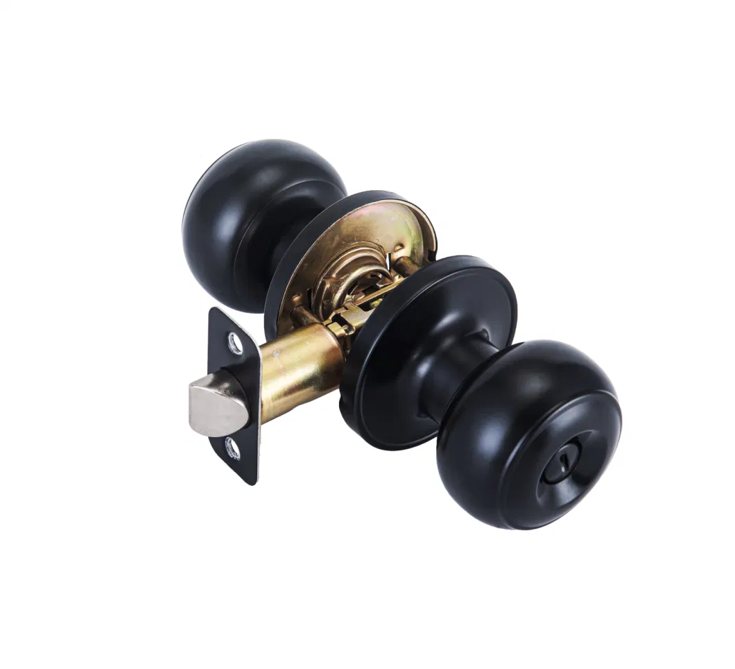 Black Knob Ball Privacy Door Handle Tubular Knobset Lock Bathroom Lock