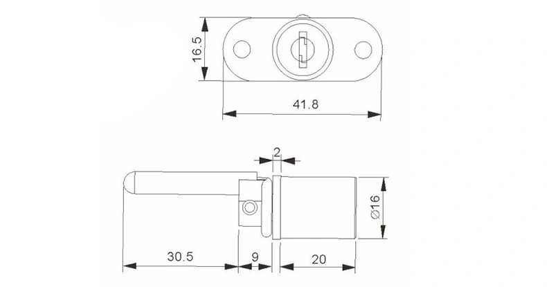 Furniture Hidden Cylinder Mailbox Lock Mailbox Drawer Cupboard Locks Copper Mail Boxes Locks