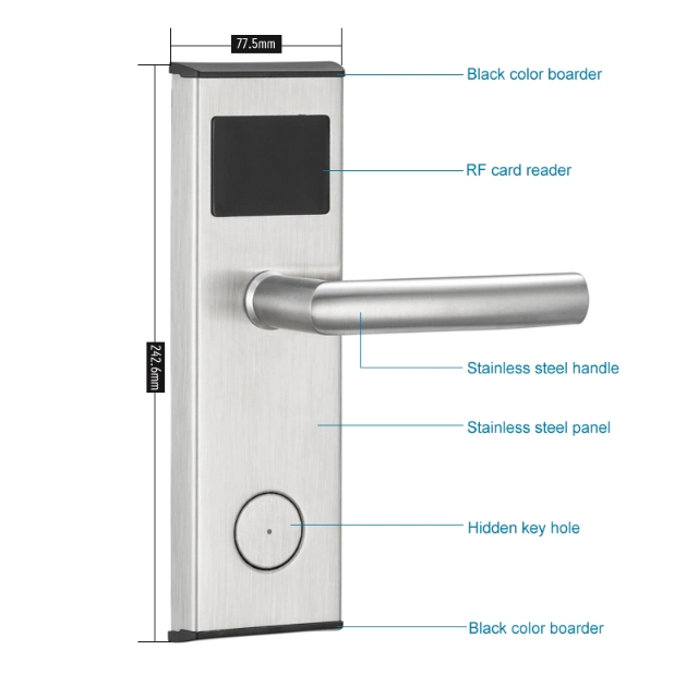 Electric RFID Card Hotel Door Lock with PC Management Software