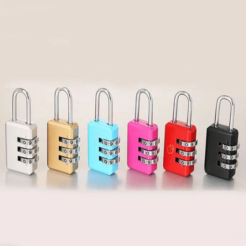 Zinc Alloy 3 Digits Reset Luggage Combination Zipper Lock